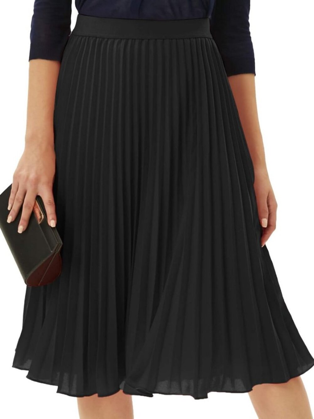 Chiffon Pleated Midi Skirt for Women | A-Line Stylish Outfit | Versatile Fashion